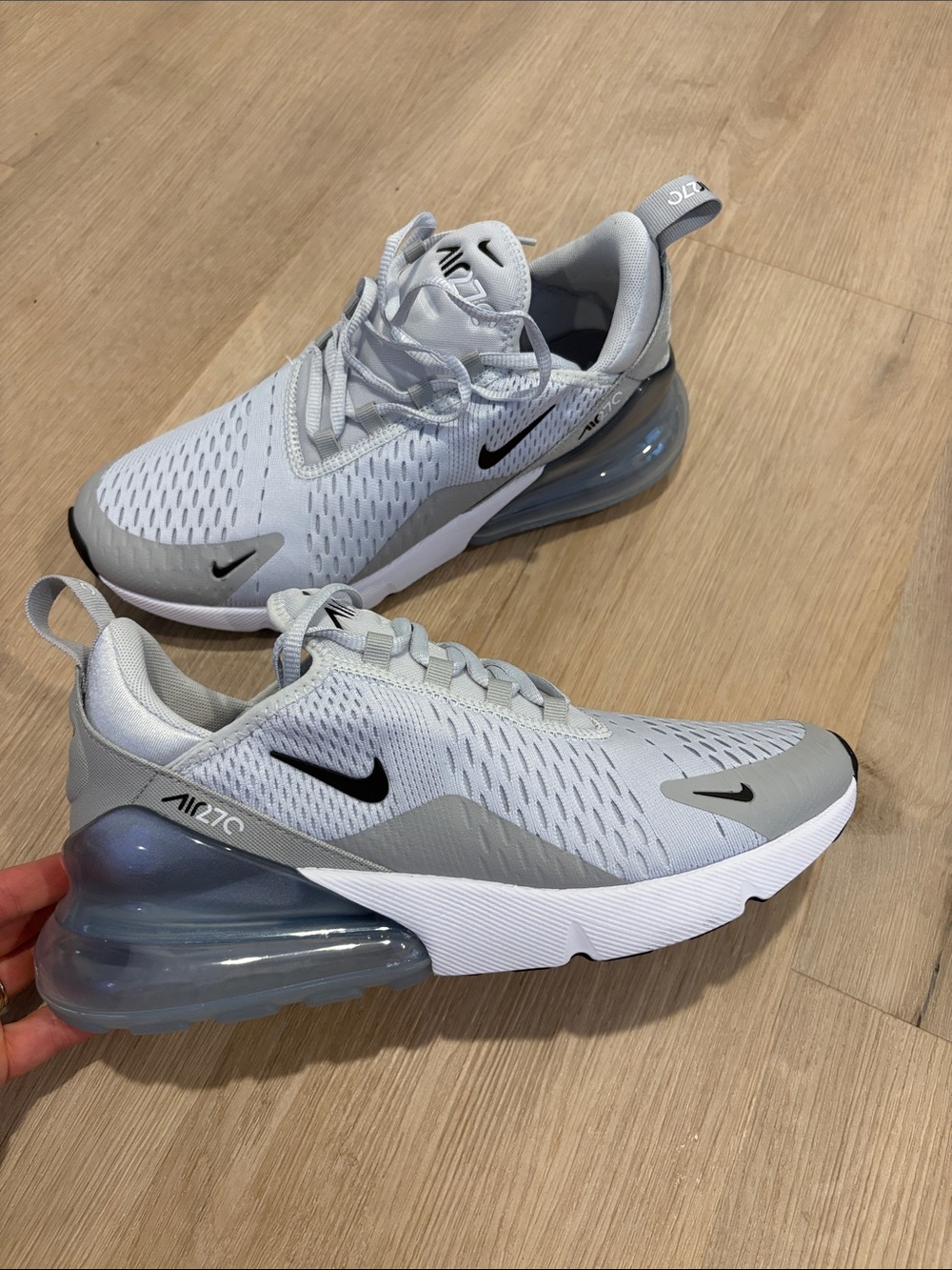 Nike Air Max 270 Light Grey with Black Swoosh